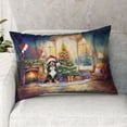thumbnail image 2 of Merry Christmas Bernese Mountain Dog Santa Hat Xmas Tree Winter Holiday Quilt Pillowcase Berner Lover Gifts Throw Pillow Cover Bed Home Decor - 01013, 2 of 5