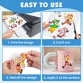 thumbnail image 3 of 150 Sheets Glossy Sticker Paper, 8.5in x 11in Sticker Paper for Inkjet & Laser Printer, Self-adhesive Printable Sticker Papers, Vibrant Colors, Dries, 3 of 7