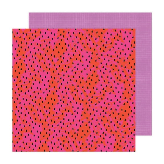 Pebbles Fun In The Sun Double-Sided Cardstock 12"X12"-Melon Magic