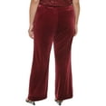 thumbnail image 2 of Calvin Klein Womens Plus Velvet Pocket Wide Leg Pants, 2 of 2