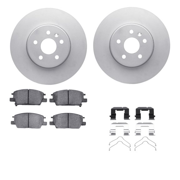 Dynamic Friction Company Front Geospec Brake Rotors with 5000 Advanced Brake Pads includes Hardware 4512-45067