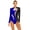 Black&Royal Blue, variant on Womens Adult Rhinestone Gymnastics Leotard Dance Bodysuit Acrobatics Figure Skating Jumpsuit White&Royal Blue S