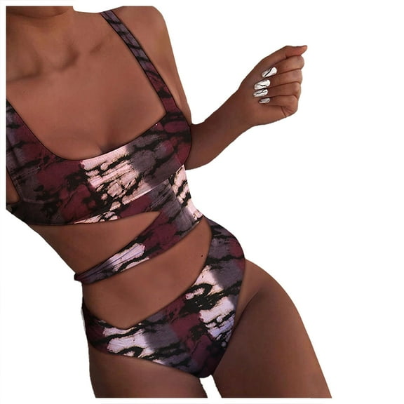 DOPI Women's Summer Fashion Swimsuit One Piece Sexy Bikini Beach Suit Swimsuit