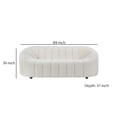 thumbnail image 5 of Sofa with Textured Fabric and Vertical Channel Tufting, White, 5 of 5