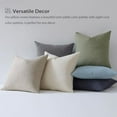 thumbnail image 4 of Set of 2 Ivory Pillow Covers 18 x 18 Inch Farmhouse Boho Decorative Throw Pillow Covers Linen Cushion Covers for Sofa Couch Décor, 4 of 6