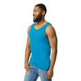 thumbnail image 4 of Gildan Heavy Cotton Tank Top for Men, Classic Fit Bound Neck Sleeveless Tank for Comfort, Sapphire, 2XL, 4 of 5