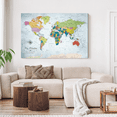 thumbnail image 4 of Elephant Stock My Adventures Push Pin World Map Iv Wall Art - Map Canvas Art - 12" x 8", 4 of 8