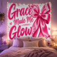 thumbnail image 2 of Grace Made Glow with Words Highlights Create, Inspirational Illustration for Quote Lovers, Wall Decor, Valentine'S Day Gift, Tapestry Wall Hanging for Dorm and Living Room, 2 of 6