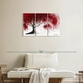 thumbnail image 2 of Elephant Stock Scarlet Picnic Dream Tree Wall Art - Horizontal Multi Panel Canvas - Living Room Wall Decor - Floral And Botanical Multi Panel - Red And Beige Decor By Ashvin Harrison - 33" x 20", 2 of 8