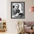 thumbnail image 3 of Historic Framed Print, [John Dos Passos, head-and-shoulders portrait, facing front, holding book].photo by Eric Schaal., 17-7/8" x 21-7/8", 3 of 9