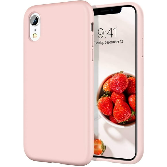 iPhone XR Cases, iPhone XR Case FYBTO Slim Lightweight Smooth Liquid Silicone Soft Gel Rubber Microfiber Lining Cushion Texture Cover Shockproof Protective Phone Cases for iPhone 10 XR, Light Blue