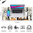 thumbnail image 5 of Long Mouse Pads for Desk,Halloween Pumpkins and Spooky Trees Desk Mats on Top Of Desks, Desk Mouse Pad Extra Large with 3mm Non-Slip Base and Stitched Edge for Gaming,Office,Work,Home 35.4x15.7in, 5 of 5