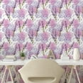 thumbnail image 2 of Ambesonne Vintage Floral Peel & Stick Wallpaper for Home, Hydrangea Lavender, 13"x72", Pastel Purple and Soft Pink, 2 of 5