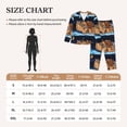 thumbnail image 4 of Lsque Ocean Scene with Noah's Ark Pattern Long Sleeve Pajama Set for Women - Soft 2-Piece Sleepwear and Loungewear Set with Pockets, Comfy Nightwear-Medium, 4 of 7