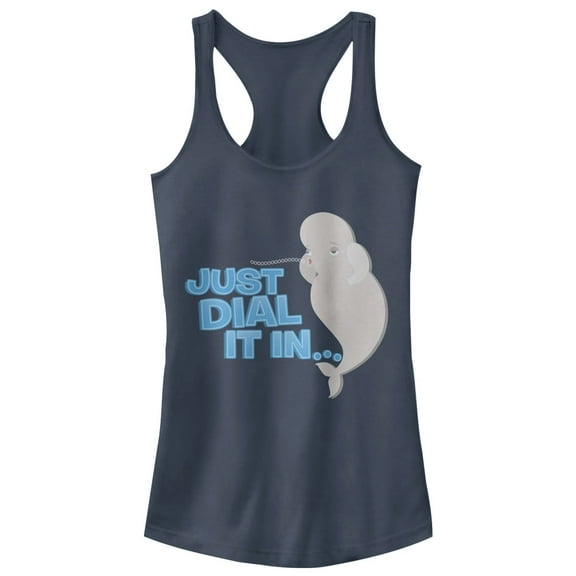 Junior's Finding Dory Bailey Just Dial it In  Racerback Tank Top Indigo Large