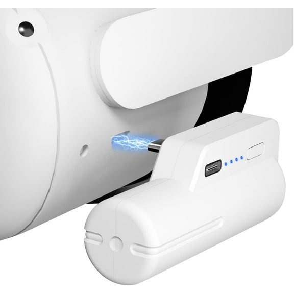 Battery Pack for Oculus Quest 2/3/3s, 5000mAh Head Strap Battery Pack Compatible with Oculus/Meta Quest 2/3/3s Lightweight and Portable VR Extend Power Accessories for Extra 2-4H Playtime