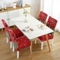 thumbnail image 2 of Christmas Chair Covers Set of 4,Xmas Tree Dining Chair Slipcovers,Elastic Removable Washable Dining Parsons Chair Protectors,Christmas Decor for Home Red, 2 of 6