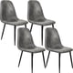 thumbnail image 1 of Set 4 sillas Modernas Houzer juego comedor Cocina Suede Gamuza gris, 1 of 8