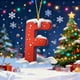 thumbnail image 4 of Adorno Navideño con 26 Letras para Árbol de Navidad, Colgante, Adorno Navideño, Decoración Navideña, Colgante para Árbol de Navidad., 4 of 7