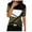 Army Green, variant on LYXSSBYX Womens T Shirts Graphic Tees Trendy Women's Casual Geometry Printed T-Shirt Short Sleeve Blouse Round Neck Casual Tops