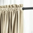 thumbnail image 4 of Voguele Blackout Curtain Energy Efficient Drapes Thermal Insulated Privacy UV Protection Window Panel Velvet Rod Pocket Beige W:39"x H:55"/ 100cm*140cm, 4 of 8