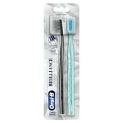 Oral B Brilliance Manual Toothbrush, 2 Count, Extra Soft, Black and Teal