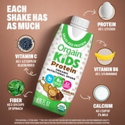 Orgain Organic Kids Nutritional Dairy Protein Shakes, Chocolate, 8.25 Fl Oz, Pack of 4