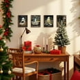 thumbnail image 3 of Hieng Winter Christmas Wall Art Prints Set of 4, Farmhouse Christmas Decor, Rustic Winter Santa Reindeer Forest Village Landscape Posters for Home Bedroom Living Room Decor Unframed, 3 of 6
