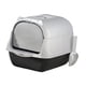 thumbnail image 1 of Caja de arena para gatos con capucha, inodoro para gatos completamente cerrado, cacerola portátil con cuchara, caja de arena duradera antisalpicaduras , negro, 1 of 10