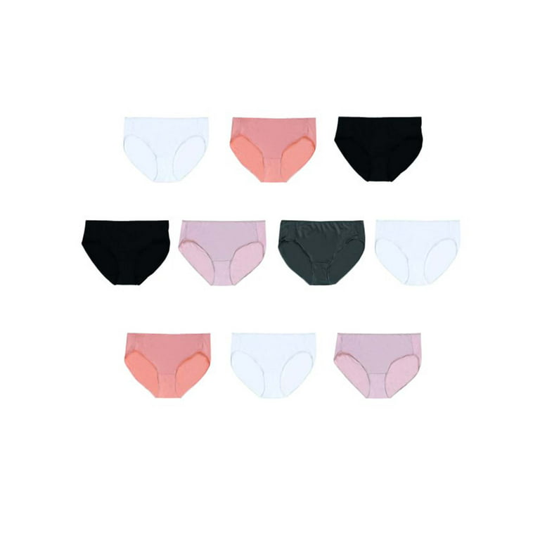 Hanes Women's Cool Comfort Microfiber Hipster Underwear, 10-Pack 