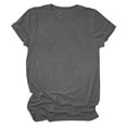 thumbnail image 2 of Xihbxyly Women's Blouses, Women Summer Crewneck Solid Color T-Shirts Short Sleeve Fashion Comfortable Female Blouses Tops, 2 of 7