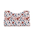 thumbnail image 2 of Naloa Red Blue Leaves Print Leather Tissue Box Cover Rectangle | Long Tissue Box Cover | Tissue Box Holder | Tissue Holder for Bathroom, 2 of 9