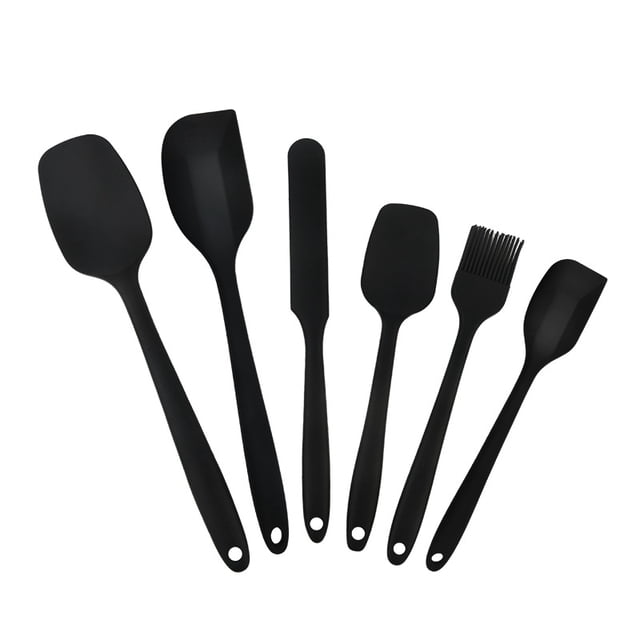 Set de Espátulas de Silicona 6 Piezas, Espátula para Repostería y Cocina, Resistente al Calor, Antiadherente, Ideal para Mantequilla, Crema y Horneado