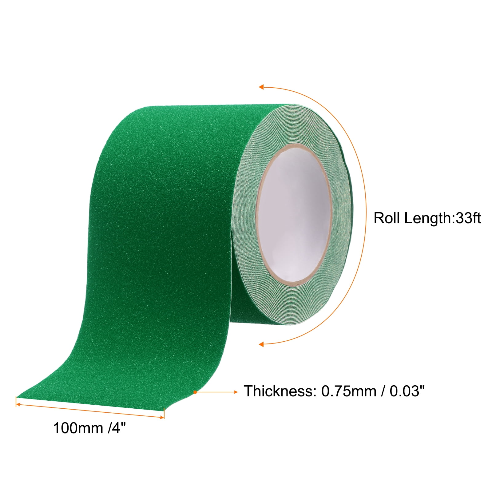 Uxcell Anti Slip Traction Tape 4" x 33ft Waterproof Non-Slip Grip Tape Non Skid Stair Treads Tape for Indoor Outdoor Stair Steps, Green