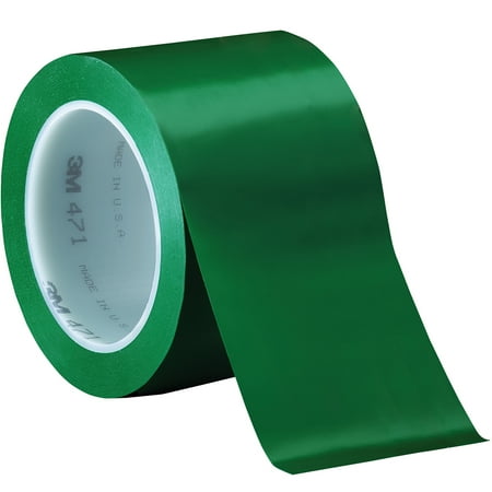 3M 471 Vinyl Tape 5.2 Mil 3" x 36 yds. Green 3/Case T9684713PKG