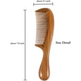 thumbnail image 2 of HUGFEGWE Wood Hair Comb Fine Tooth Comb Anti-static Hair Comb for Thick Hair AZ824-5966, 2 of 5