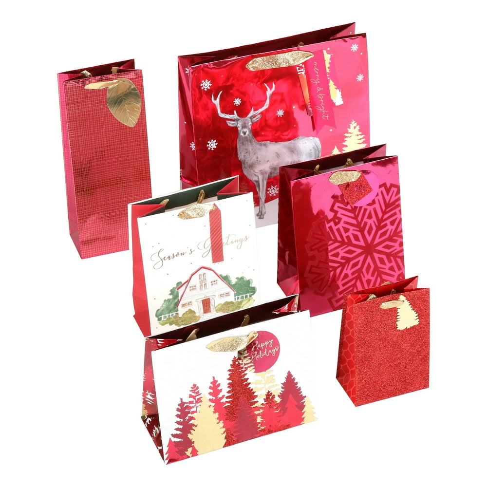 Holiday Time Christmas Gift Bag - Walmart.com - Walmart.com