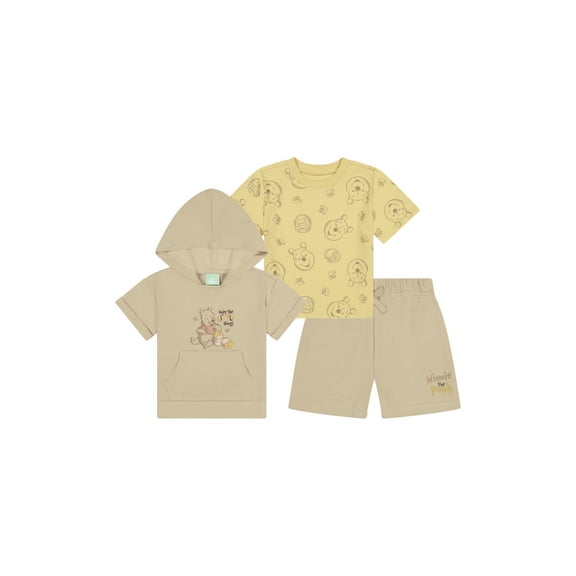 Winnie The Pooh Baby Boy 3 Piece Short Set, Sizes 0-24 Months