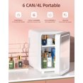 thumbnail image 2 of 4L Skincare Fridge Cooler and Warmer - Mini Refrigerator for Makeup, Beverages, Food | Dual Temperature Modes, AC/DC Power for Bedroom, Car, Office, 2 of 7
