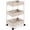 Whitewash, variant on Best Choice Products 3-Tier Water Hyacinth Rolling Nursery Caddy w/ Wheels, Utility Cart, Storage Organization - Natural