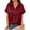 Wine Red, variant on MOYIKO Women's Satin Button Down Shirts Short Sleeve Blouse Collared Dressy Casual Business Work Summer Tops