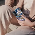 thumbnail image 7 of Case for Samsung Galaxy S23, Stained Glass Lotus Flowers Gold Purple Phone Case Military-Grade Drop Protection Cover for Women Girl - Glossy, 7 of 7