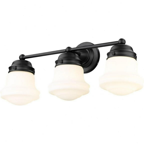 3 Light Vanity Light Fixture in Transitional Style-9.5 inches Tall and 22.5 inches Wide-Matte Black Finish Bailey Street Home 372-Bel-4652415