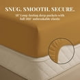 thumbnail image 4 of Sacred Thread Rayon Derived from Bamboo Sheets Full Size, 18'' Deep Pocket Cooling Sheets for Hot Sleepers, 6 PC Cooling Sheets (Full Size) (Medallion Gold), 4 of 9