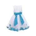 thumbnail image 3 of MSemis Girls Princess Pageant Wedding Bridesmaid Flower Tulle Ball Gown Dress Blue 6, 3 of 3