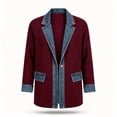 thumbnail image 6 of Raeneomay Men's Denim Knit Cardigan - Button Front Long Sleeve Jacket, 6 of 6