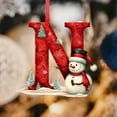 thumbnail image 5 of Zhourta Snowman 26 Letter Ornaments Christmas Tree Decorations Red Initial Alphabet Hanging Ornaments A to Z Christmas Letter Tree Hanging Xmas Alphabet for DIY Craft Ornaments, 5 of 6