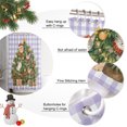 thumbnail image 2 of 60x72 Inch Shower Curtains for Bathroom, Christmas Trees Fabric Bath Curtain Decor, Winter Xmas Balls Cute Cat Purple Plaid Waterproof Restroom Curtains Shower Set Accessories with 12 Hooks 60 Inch, 2 of 8