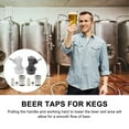 Lotatory 2 Sets Keg Couplers Beer Keg Couplers Stainless Keg Taps for