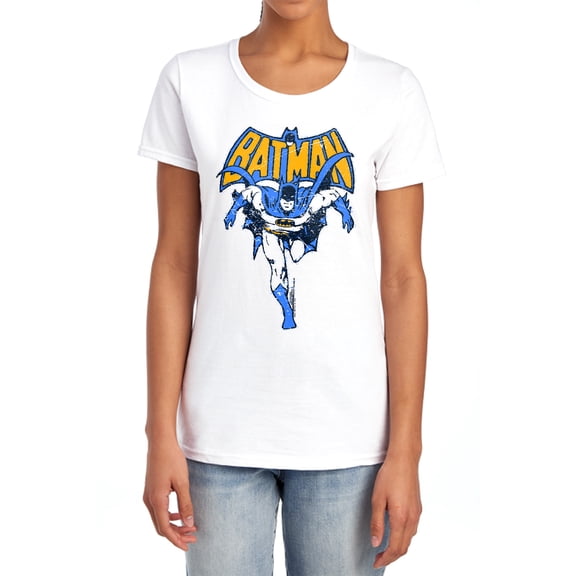 Batman Vintage Run Women's T Shirt, White, Medium